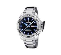 Festina Montre Homme Analogique en Acier Inoxydable 316L Argenté - Mouvement Quartz - Calendrier - Verre Saphir Haute Résistance - Étanche 20 ATM F20665/3 The Originals