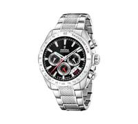 Festina Montre Homme Analogique en Acier Inoxydable 316L Argenté - Mouvement Quartz - Chronographe - Calendrier - Verre Minéral Résistant - Étanche 10 ATM F20668/4 Timeless Chronograph