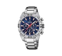 Festina Montre Homme Analogique en Acier Inoxydable 316L Argenté - Mouvement Quartz - Chronographe - Calendrier - Verre Minéral Haute Résistance - Étanche 10 ATM F20543/4 Chrono Bike