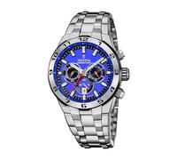 Festina Montre Homme Analogique en Acier Inoxydable 316L Argenté - Mouvement Quartz - Chronographe - Calendrier - Verre Minéral Haute Résistance - Étanche 10 ATM F20670/3 Chrono Bike