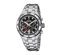 Festina Montre Homme Analogique en Acier Inoxydable 316L Argenté - Mouvement Quartz - Chronographe - Calendrier - Verre Minéral Haute Résistance - Étanche 10 ATM F20670/6 Chrono Bike
