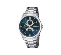Festina Montre Homme Analogique en Acier Inoxydable 316L Argenté - Mouvement Quartz - Verre Minéral Haute Résistance - Étanche 5 ATM - Élégante - Multifonction F16822/A
