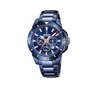 Festina Montre Homme Analogique en Acier Inoxydable 316L Bleu - Mouvement Quartz - Chronographe - Calendrier - Verre Minéral Résistant - Étanche 10 ATM F20643/1 Special Editions