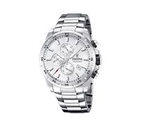 Festina Montre Homme Analogique en Acier Inoxydable 316L - Mouvement Quartz - Chronographe - Calendrier - Verre Minéral Haute Résistance - Étanche 10 ATM - Casual F20463/1 Chrono Sport