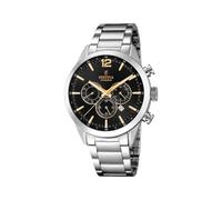 Festina Montre Homme Analogique en Acier Inoxydable 316L - Mouvement Quartz - Chronographe - Calendrier - Verre Minéral Résistant - Étanche 5 ATM - Style Casual F20343/4 Timeless Chronograph