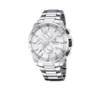 Festina Montre Homme Analogique en Acier Inoxydable 316L - Mouvement Quartz - Chronographe - Calendrier - Verre Minéral Haute Résistance - Étanche 10 ATM - Casual F20463/1 Chrono Sport