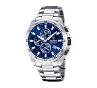 Festina Montre Homme Analogique en Acier Inoxydable 316L - Mouvement Quartz - Chronographe - Calendrier - Verre Minéral Haute Résistance - Étanche 10 ATM - Casual F20463/2 Chrono Sport