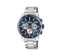 Festina Montre Homme Analogique en Acier Inoxydable 316L - Mouvement Quartz - Chronographe - Calendrier - Verre Minéral Haute Résistance - Étanche 10 ATM F20560/2 Timeless Chronograph