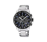 Festina Montre pour Homme F20560/5 Timeless Chronograph Boîtier en Acier Inoxydable Gris Bracelet en Acier Inoxydable Gris