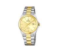 Festina Montre Homme Analogique en Acier Inoxydable 316L Multicolore - Mouvement Quartz - Calendrier - Verre Minéral Haute Résistance - Étanche 5 ATM F20554/3