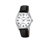 Festina Montre Homme Analogique en Acier Inoxydable et Cuir Noir