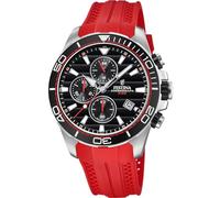 Festina Montre Homme Analogique en Caoutchouc Rouge - Mouvement Quartz - Montre de Sport pour Homme - Chronographe - Calendrier - Verre Minéral Résistant - Étanche 10 ATM F20370/3 Special Prices