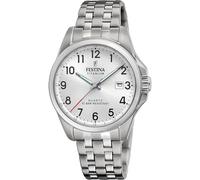 Festina Montre Homme Analogique en Titane Gris - Mouvement Quartz - Calendrier - Verre Minéral Haute Résistance - Étanche 10 ATM F20696/1 Titanium
