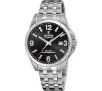 Festina Montre Homme Analogique en Titane Gris - Mouvement Quartz - Calendrier - Verre Minéral Haute Résistance - Étanche 10 ATM F20696/3 Titanium