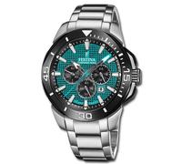 Festina Montre Homme F20641/3 – Acier inox 316L argenté, Chronographe, Quartz, Étanche 10 ATM