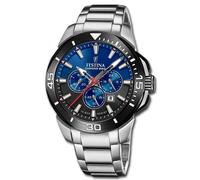 Festina Montre Hommes Acier Inoxydable Argent Chrono Bike UF20641/C