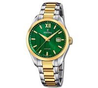 Festina Montre Hommes Acier Inoxydable Argent Or Fabriqué en Suisse UF20027/3