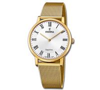 Festina Montre Hommes Acier Inoxydable Or Fabriqué en Suisse UF20022/4