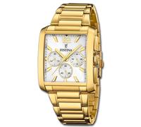 Festina Montre Hommes Acier Inoxydable Or Timeless Chronographe Montre Uf20638/1