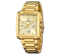 Festina Montre Hommes Acier Inoxydable Or Timeless Chronographe Montre Uf20638/2