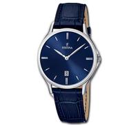 Festina Montre Hommes F16745/3 Analogue Cuir Montre Classique Bleu UF16745/3