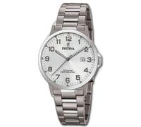 Festina Montre Hommes F20435/1 Analogue Titan Bracelet Classique Argent UF20435