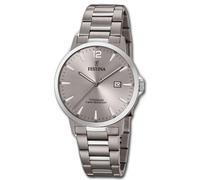 Festina Montre Hommes F20435/2 Analogue Titan Bracelet Classique Argent UF20435