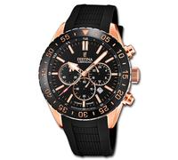 Montre FESTINA pour Homme F20516/2 Ceramic Boîtier en Acier Inoxydable Rose Bracelet en Plastique Noir