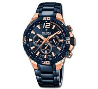 Festina Montre Hommes F20524/1 Acier Bracelet Chrono Bike Bleu Foncé UF20524/1