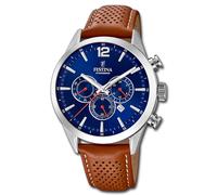 Festina Montre Hommes F20542/3 Cuir Montre Timeless Chrono Braun UF20542/3