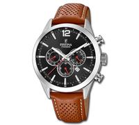 Festina Montre Hommes F20542/6 Cuir Montre Timeless Chrono Braun UF20542/6