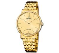 Festina Montre Hommes Fabriqué en Suisse Montre Acier Inoxydable Or Uf20046/3