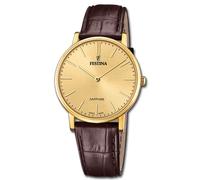 Festina Montre Hommes Swiss Made Montre Bracelet Cuir Braun Uf20016/2