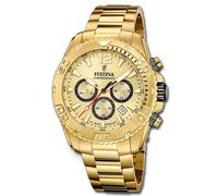 Festina Montre Hommes Timeless Chronographe Montre Acier Inoxydable Or Uf20684/1