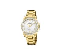 Festina Montre Femme F20596/1 Mademoiselle – Acier 316L doré, Quartz, Verre minéral, 5 ATM