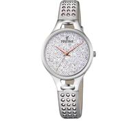 Festina Montre pour Femme F20407/1 Special Prices Boîtier en Acier Inoxydable Gris Bracelet en Cuir Gris