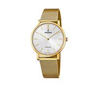 Festina Montre pour Homme F20022/1 Swiss Made Boîtier en Acier Inoxydable Doré Bracelet en Acier Inoxydable Doré