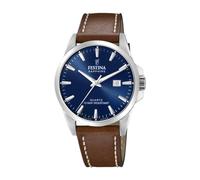 Festina Montre pour Homme F20025/3 Swiss Made Boîtier en Acier Inoxydable Gris Bracelet en Cuir Marron