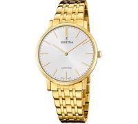 Festina Montre pour homme F20046/2 Classics Boîtier en acier inoxydable 316l Doré Bracelet en acier inoxydable 316l Doré, blanc