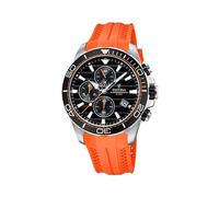 Festina Montre pour Homme F20370/4 Special Prices Boîtier en Acier Inoxydable Gris Bracelet en Plastique Orange