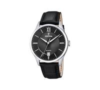 Festina Montre pour Homme F20426/3 Acero Clasico Boîtier en Acier Inoxydable Gris Bracelet en Cuir Noir