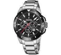 Festina Montre pour Homme F20641/D Chrono Bike Boîtier en Acier Inoxydable Gris Bracelet en Acier Inoxydable Gris