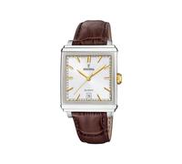 Festina Montre pour Homme F20681/4 on The Square Boîtier en Acier Inoxydable Gris Bracelet en Cuir Marron