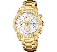 Festina Montre pour Homme F20705/1 Timeless Chronograph Boîtier en Acier Inoxydable Doré Bracelet en Acier Inoxydable Doré