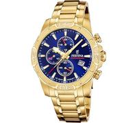 Festina Montre pour Homme F20705/3 Timeless Chronograph Boîtier en Acier Inoxydable Doré Bracelet en Acier Inoxydable Doré