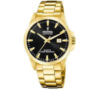 Festina Montre pour homme Swiss F20044/6 fabriquée avec boîtier en acier inoxydable 316l doré et bracelet en acier inoxydable 316l