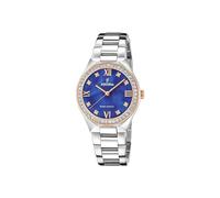 Festina Montre Solaire Femme Acier Inoxydable 316L Argenté - Quartz - Verre minéral Haute résistance - Étanche 5 ATM F20658/2 - Solar Energy