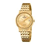 Festina Montre femme F20021/2 Swiss Made Boîtier et bracelet acier inoxydable doré