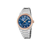 Festina Swiss Made Montre Femme Analogique Acier Inoxydable 316L Argenté - Mouvement Quartz - Verre Saphir Haute Résistance - Étanche 10 ATM - Calendrier F20037/2