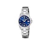 Festina Swiss Made Montre Femme Analogique Acier Inoxydable 316L Argenté - Mouvement Quartz - Verre Saphir Résistant - Étanche 10 ATM - Calendrier F20049/5 Classic Steel